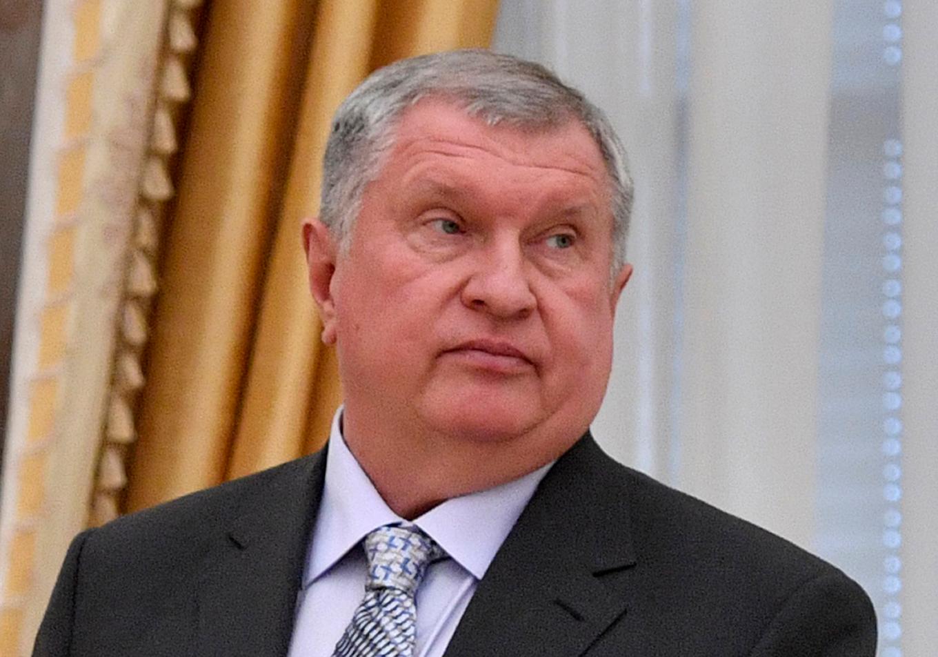 Vinstras på 68 procent för ryska Rosneft, med vd Igor Setjin, under årets första kvartal. Arkivbild Foto: Alexander Nemenov/AP/TT