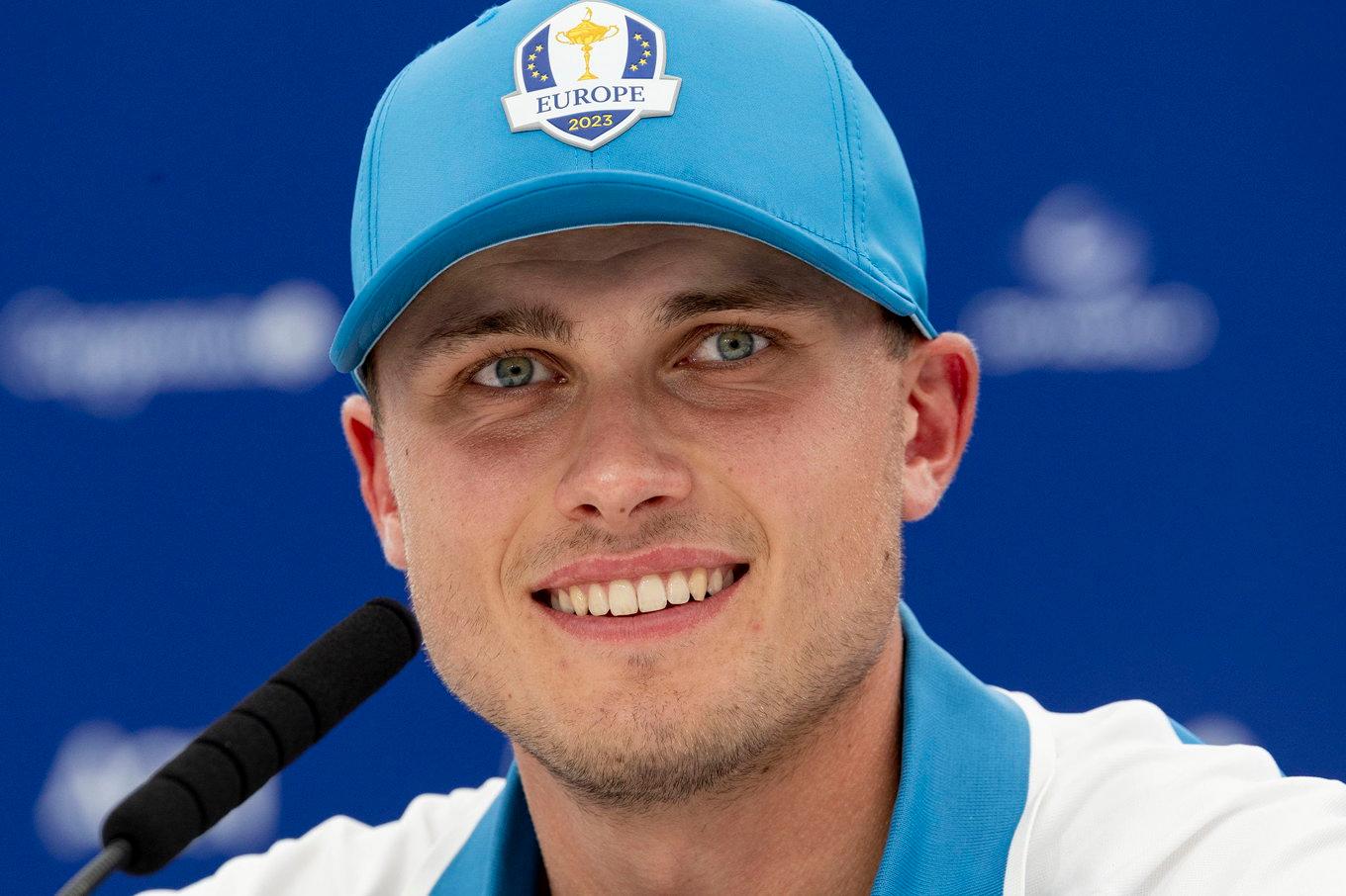 Ludvig Åberg är uttagen i Europas Ryder Cup-lag. Arkivbild. Foto: Christer Höglund/TT