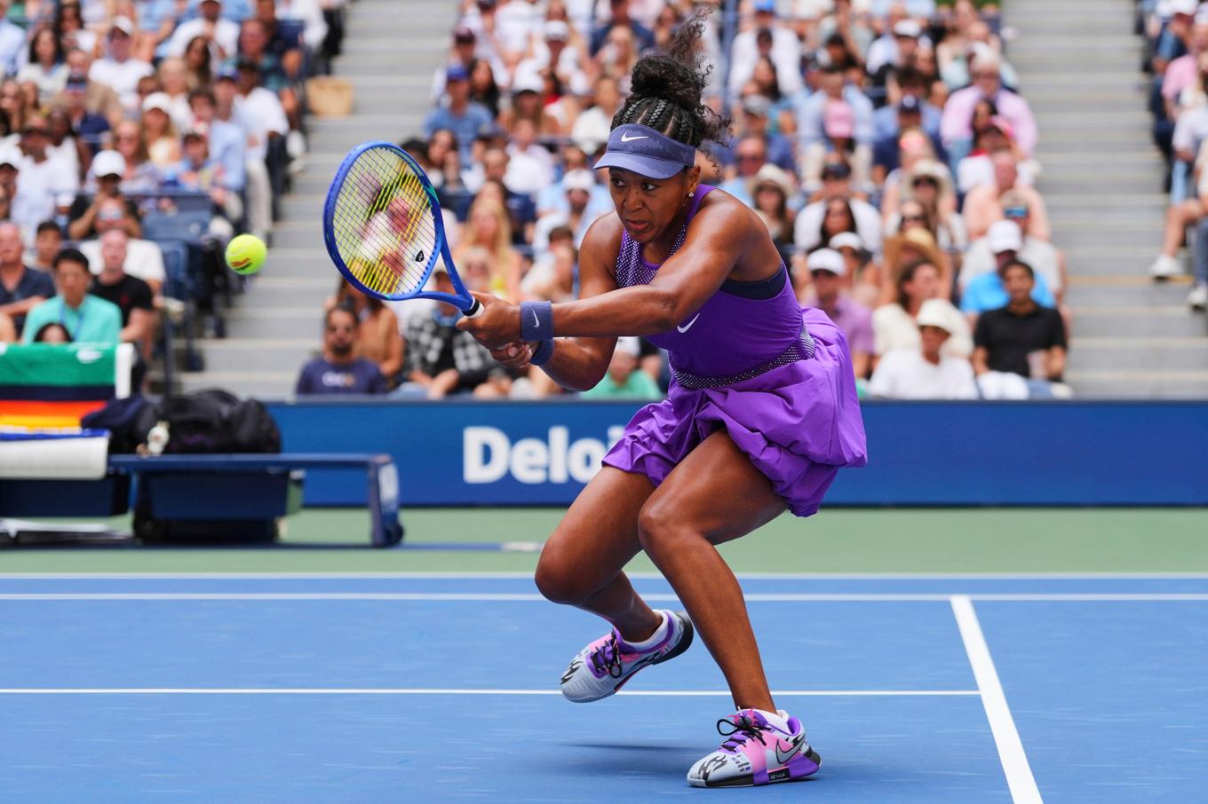 Naomi Osaka, Japan, vann mästarmötet över Coco Gauff i US Open. Foto: Kirsty Wigglesworth/AP/TT