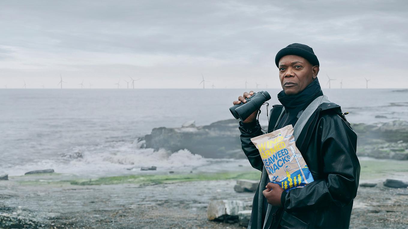 Vattenfall promoverar havsbaserad vindkraft med snacks, inte med den el som produceras. Foto: Vattenfall