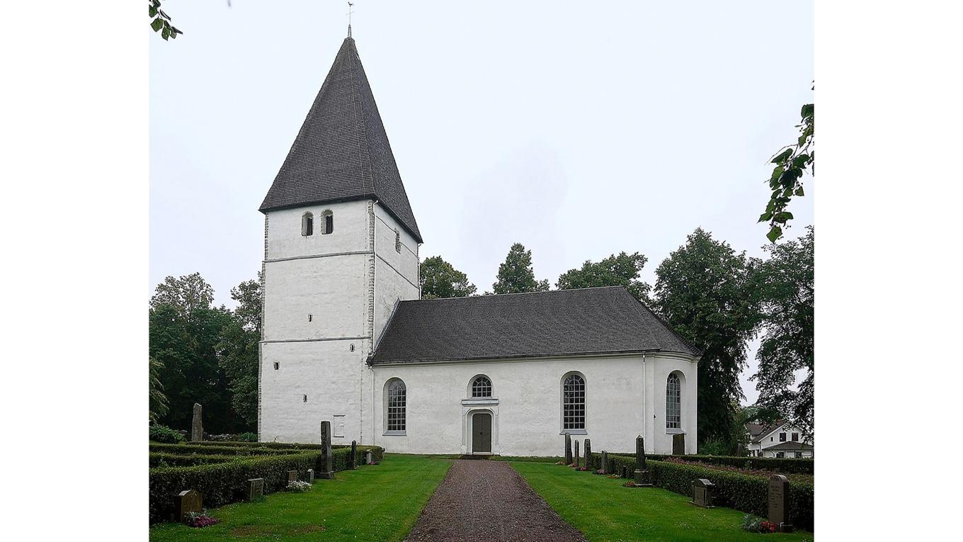 Bjälbo kyrka, vars massiva torn Ingrid Ylva anses ha bekostat. Här finns rummet som fått namnet Drottning Ylvas kammare. Foto: Håkan Svensson