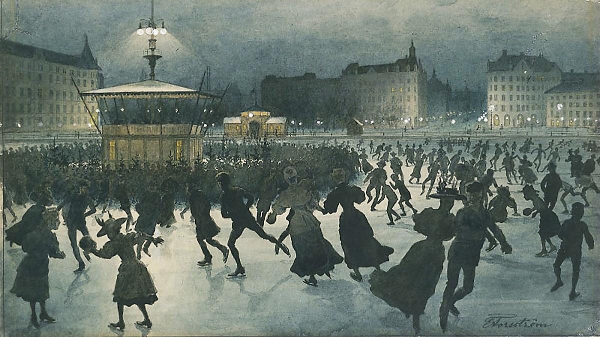 Ett språk är beroende av sitt sammanhang. Målning av Edvard Forsström (1854–1934). Foto: Public Domain