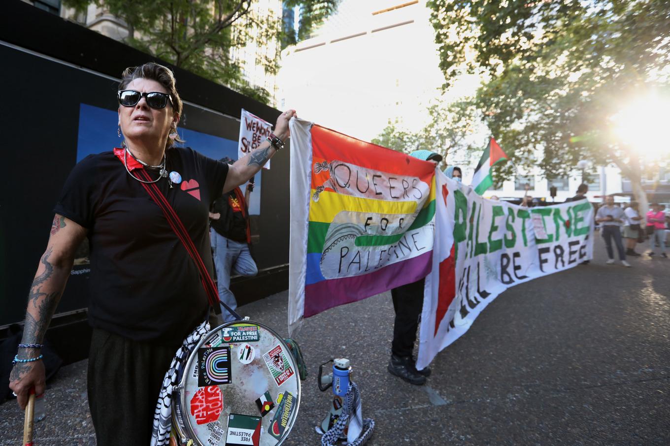 Rörelsen Queers for Palestine är ett exempel på hur uppenbara motsägelser sopas under mattan till förmån för enigheten inom en grupp, menar skribenten. Foto: Getty Images
