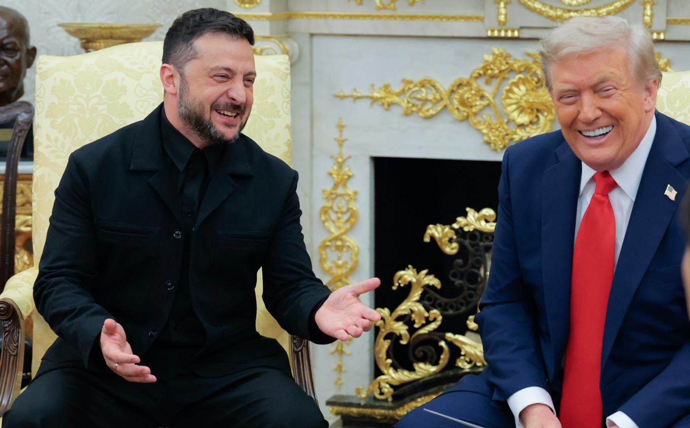 Zelenskyj och Trump i det senaste mötet i Vita huset – som gick bättre än det förra. Foto: Anna Moneymaker/Getty Images