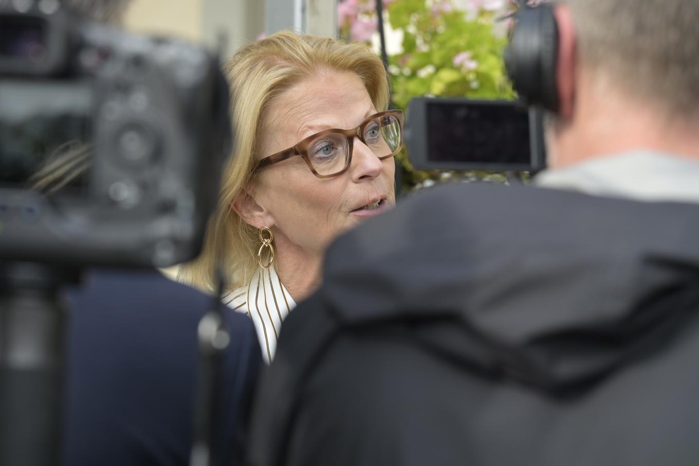 Finansministern anlade en hoppfull ton på Harpsund. Foto: Roger Sahlström