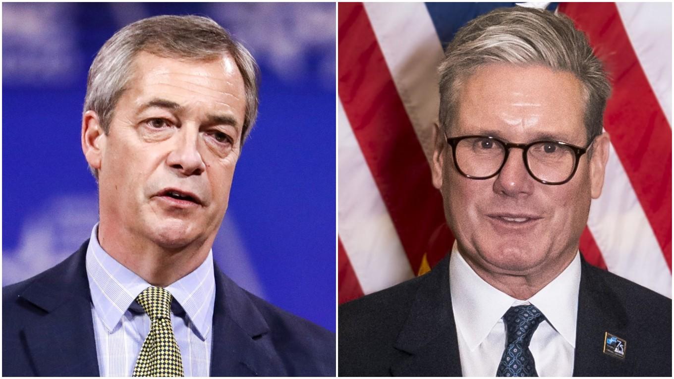 Nigel Farage och Keir Starmer. Foto: Samira Bouaou/Madalina Vasiliu