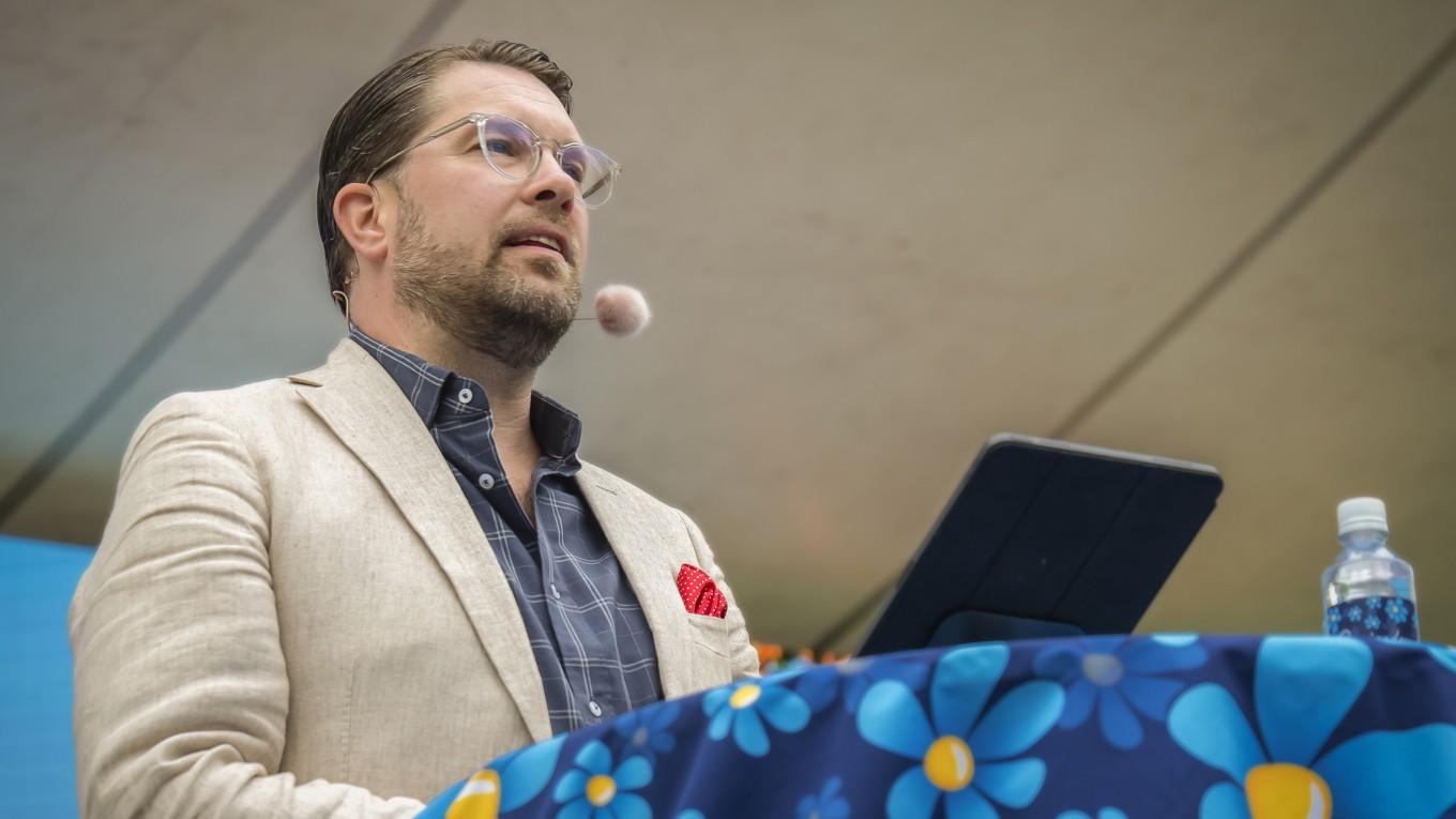 Sverigedemokraternas ledare, Jimmie Åkesson. Foto: Bilbo Lantto