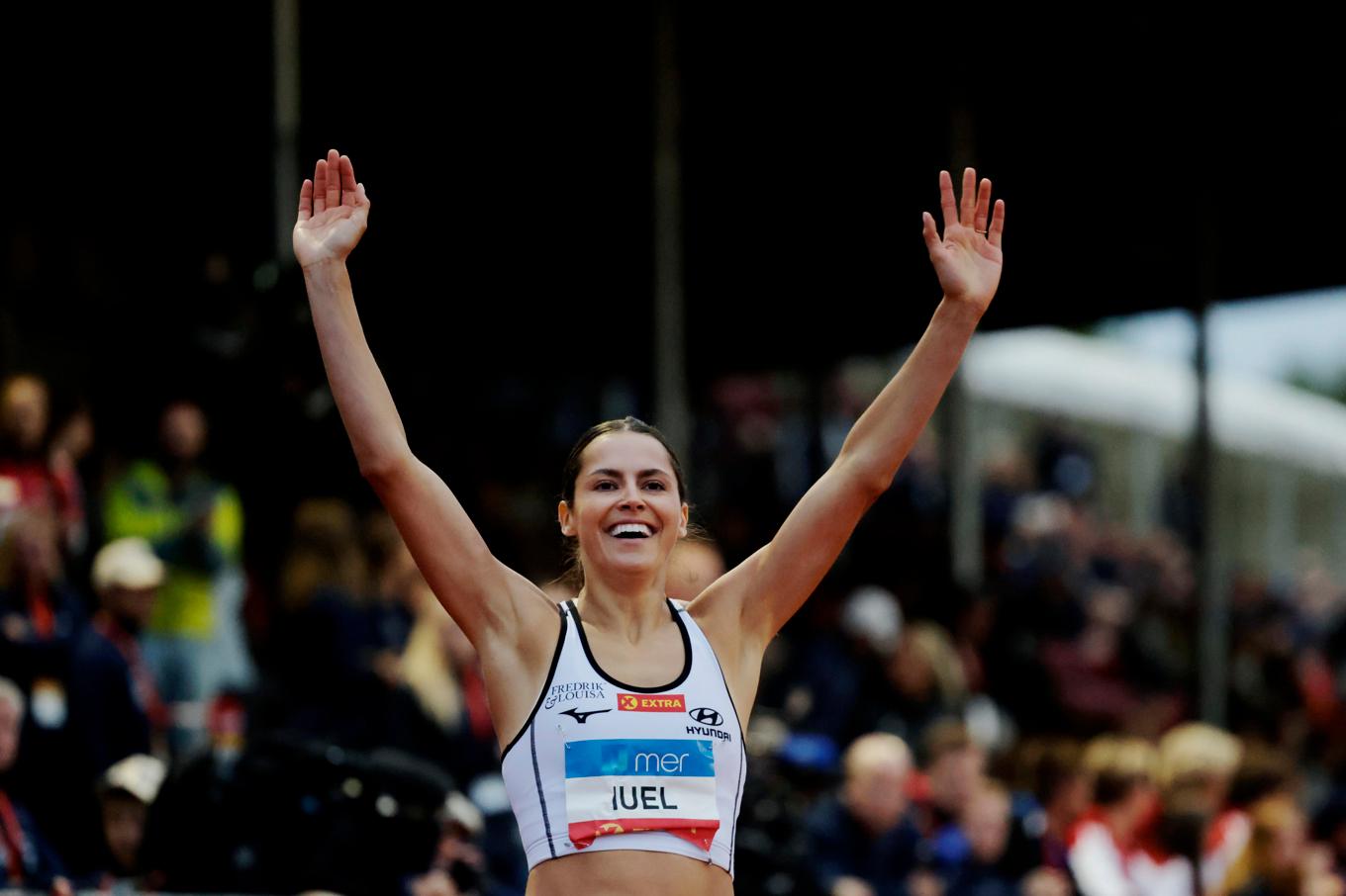Amalie Iuel, som ska springa 400 meter häck, på VM i Tokyo är en av friidrottarna i den norska truppen som måste genomgå ett könstest för att få tävla. Foto: Paul S. Amundsen/NTB/TT