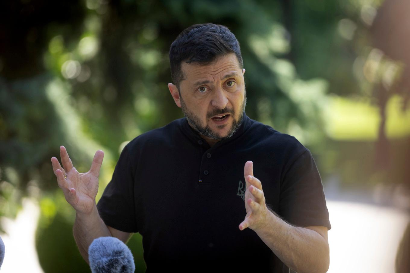 Volodymyr Zelenskyj. Bild tagen i Kiev förra veckan. Foto: Efrem Lukatsky/AP/TT
