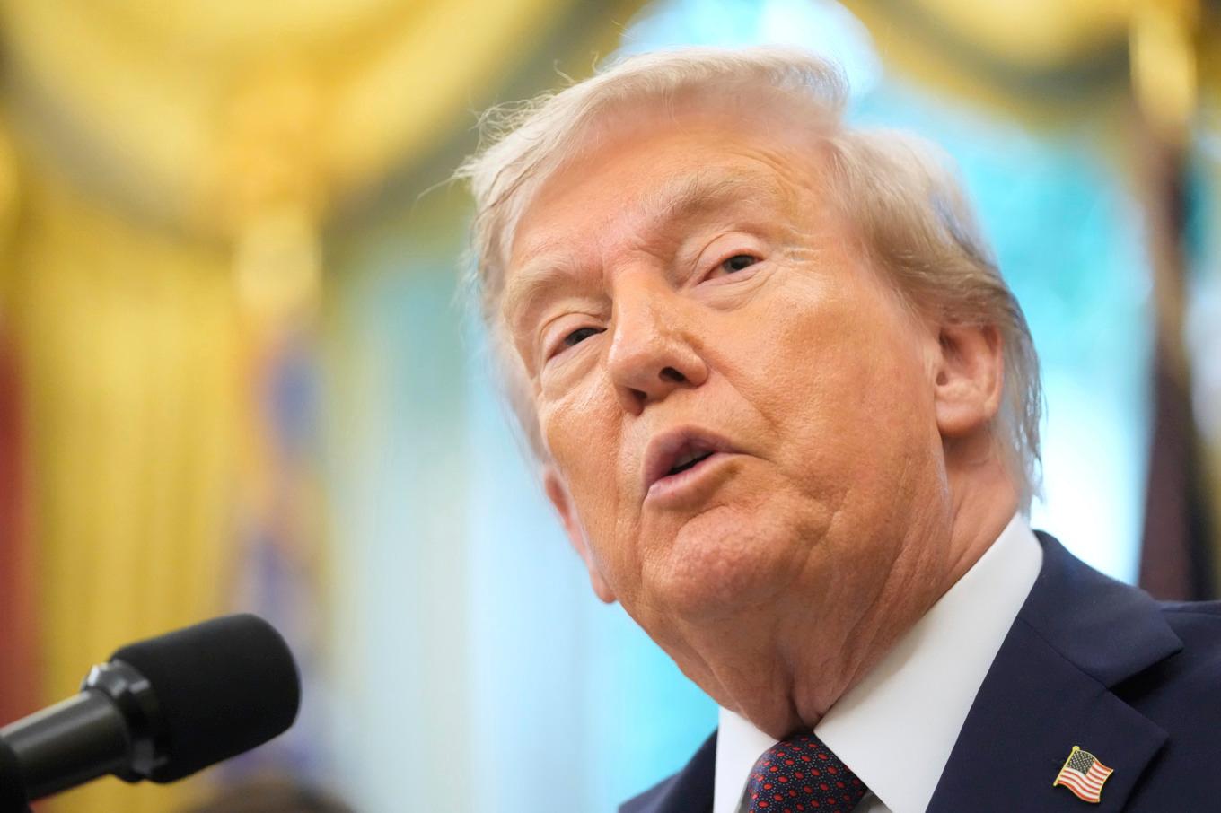 President Donald Trump i Vita huset. Foto: Mark Schiefelbein/AP/TT
