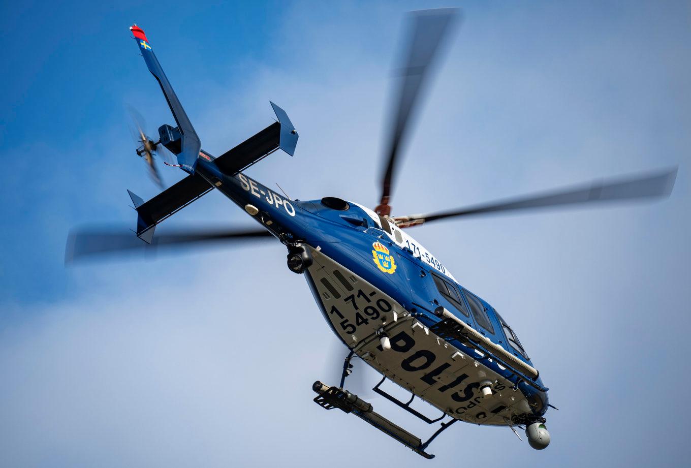 Sökandet efter den försvunna kvinnan genomfördes bland annat med hjälp av helikopter. Arkivbild. Foto: Johan Nilsson / TT