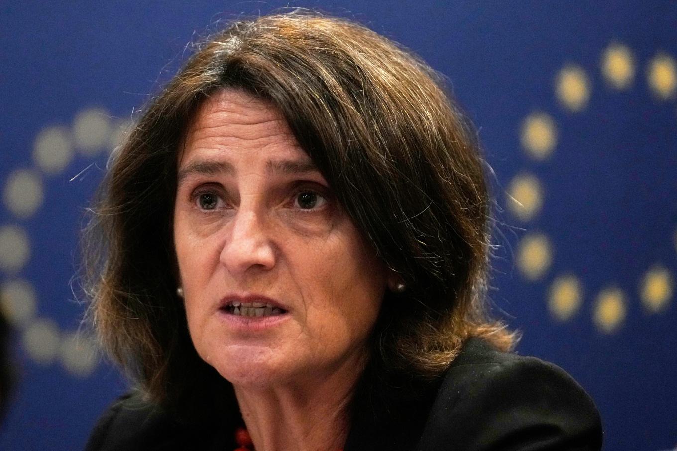 Google har missbrukat sin dominanta ställning, säger EU-kommissionens vice ordförande Teresa Ribera. Foto: Mahesh Kumar/AP/TT
