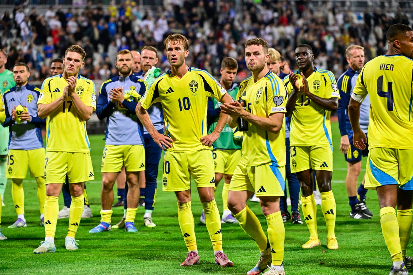 Sverige förlorade med 0–2 borta mot Kosovo under måndagskvällen. Foto: Jonas Ekströmer/TT