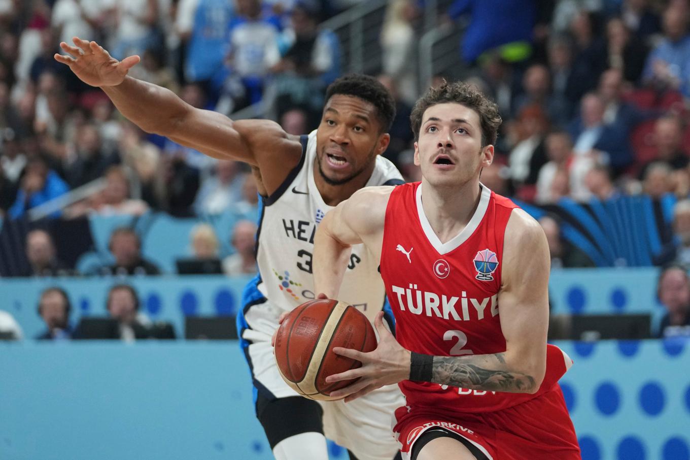Turrkiet krossade Grekland i semifinalen i basket-EM. Foto: Sergei Grits/AP/TT