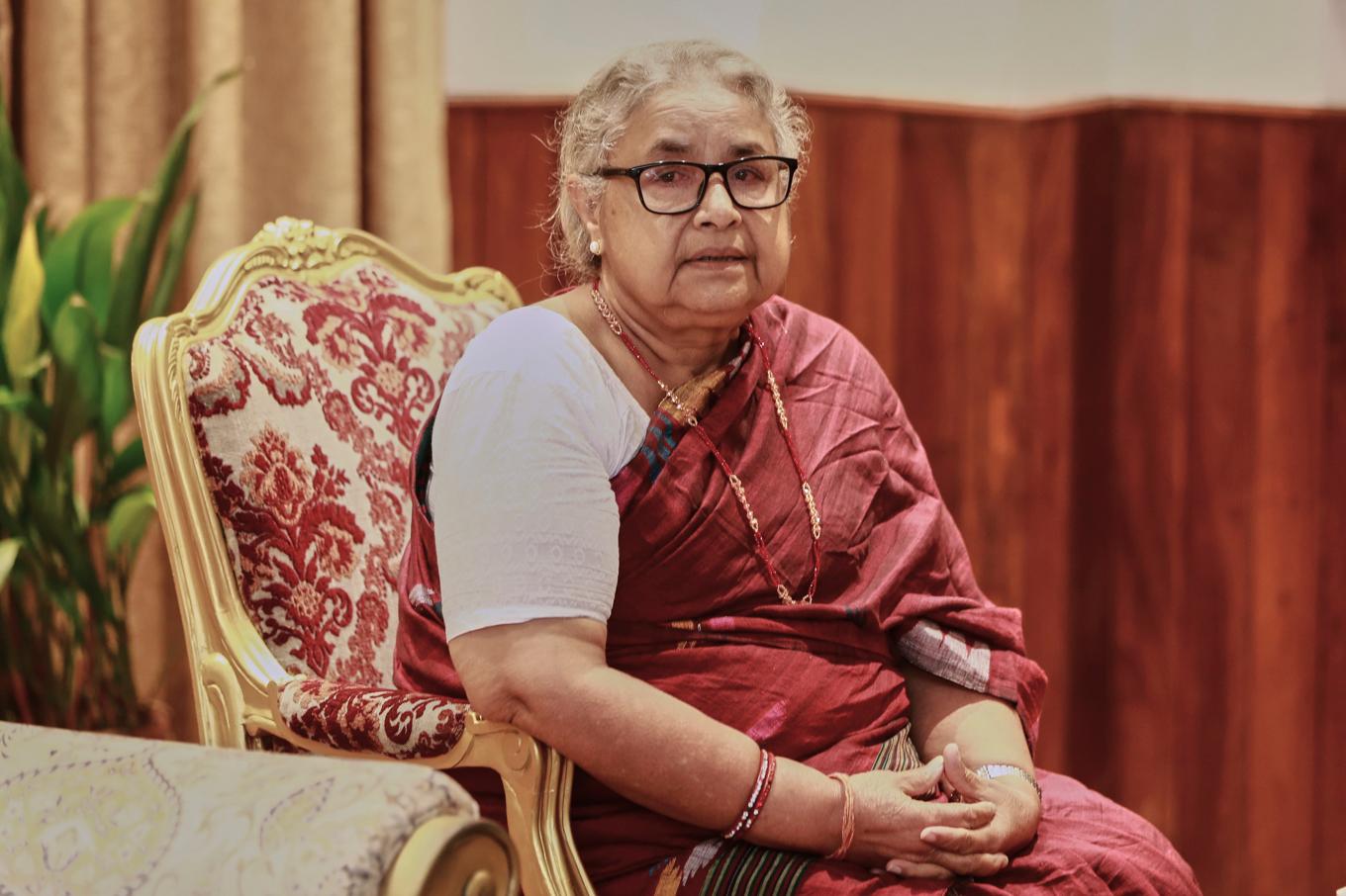 Sushila Karki svors in som premiärminister i Nepal på fredagen. Foto: Sujan Gurung/AP/TT