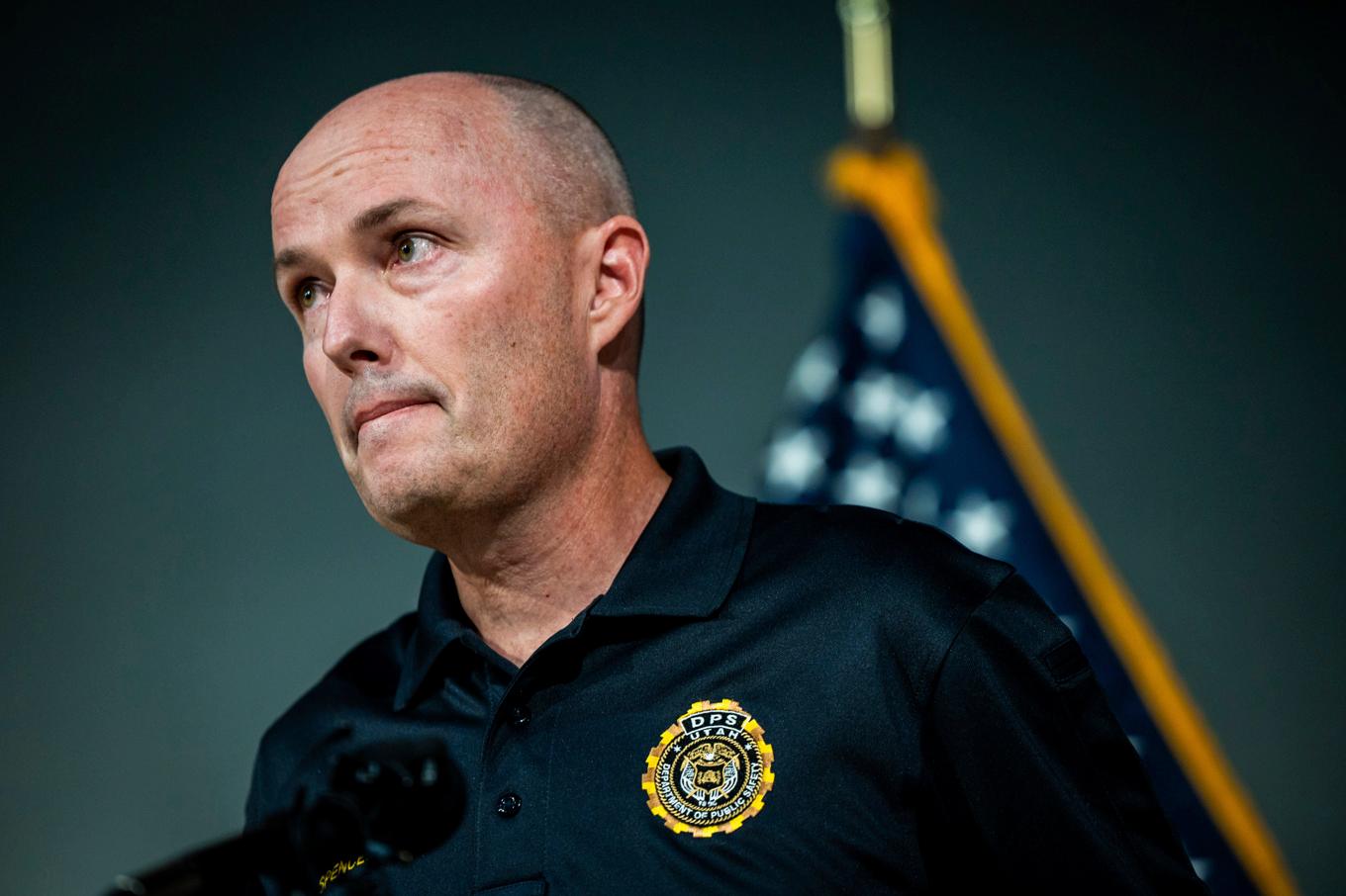 Utahs guvernör Spencer Cox under en presskonferens på onsdagen efter att Charlie Kirk skjutits till döds. Foto: Tess Crowley/The Deseret News via AP/TT