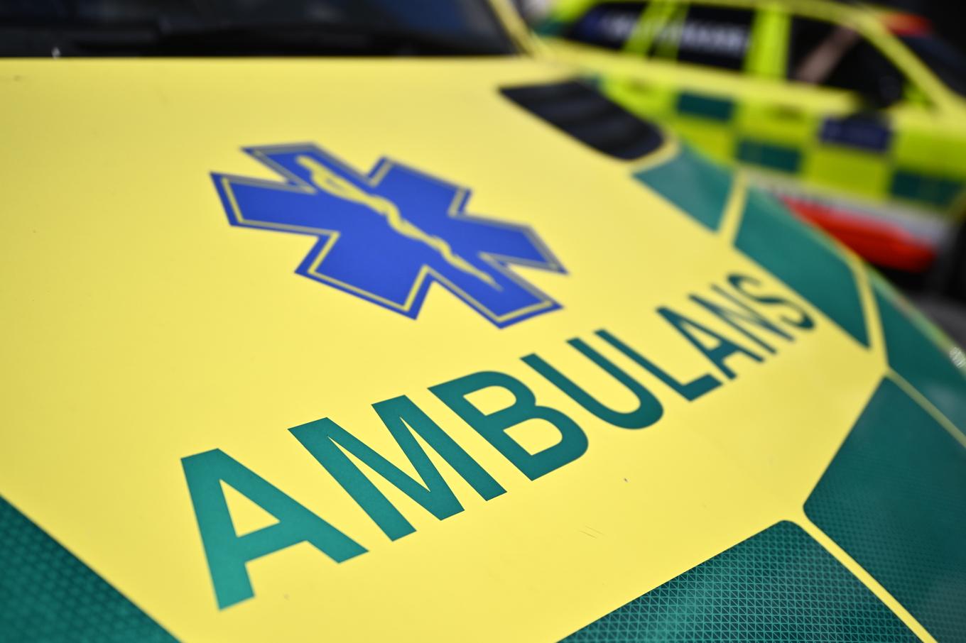 En man har gripits sedan han tagit sig in i en ambulans i Ystad. Arkivbild. Foto: Christine Olsson/TT