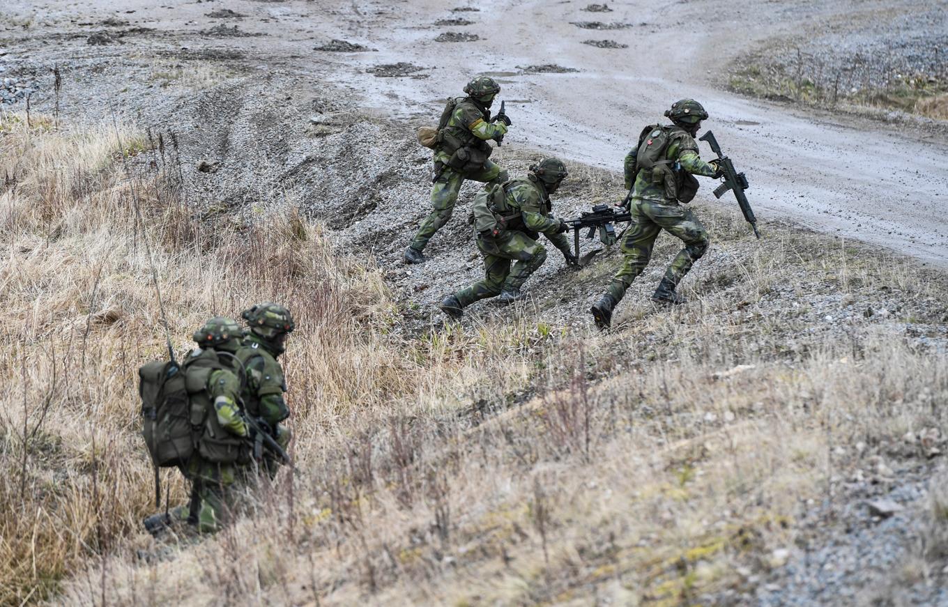 En olycka har inträffat vid en övning på markstridsskolan Kvarn utanför Borensberg. Bilden är tagen vid ett annat tillfälle. Foto: Pontus Lundahl/TT