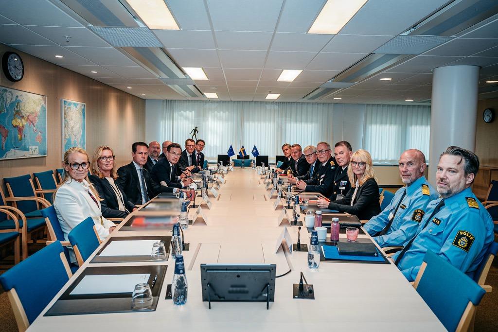 Sveriges nationella underrättelseråd samlades på fredagen. Foto: Tom Samuelsson/Regeringskansliet