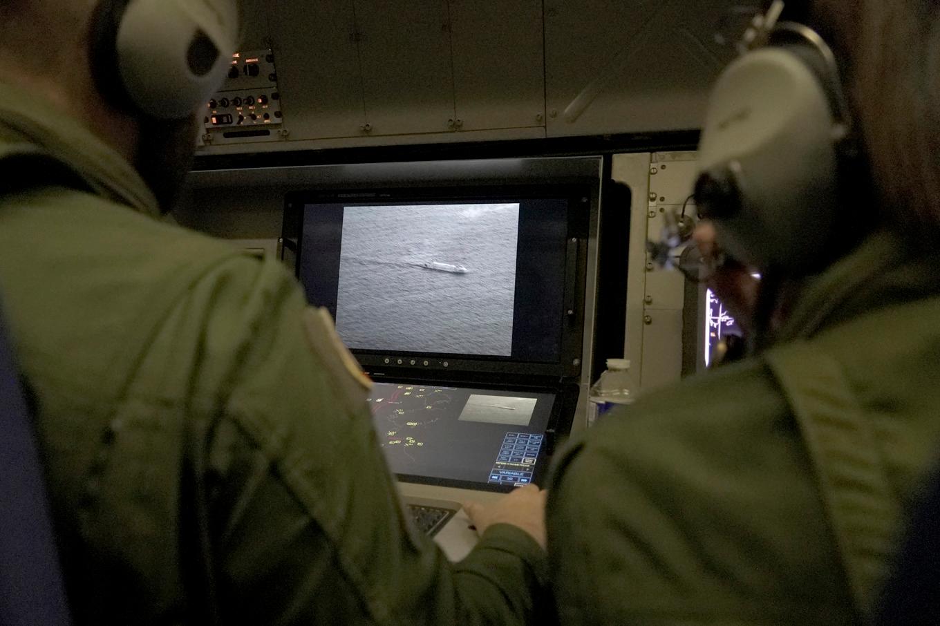 Franskt övervakningsflyg över Östersjön den 23 januari, som en del av Natooperationen Baltic Sentry som syftar till att skydda kritisk infrastruktur på havsbotten. Foto: John Leicester/AP/TT