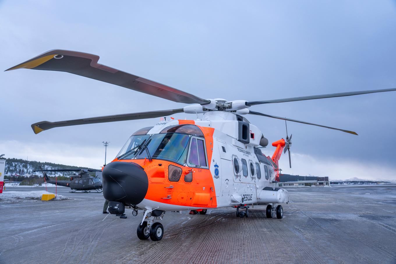 En av det norska försvarets Sar Queen-helikoptrar används i sökandet. Arkivbild. Foto: Heiko Junge/NTB/TT