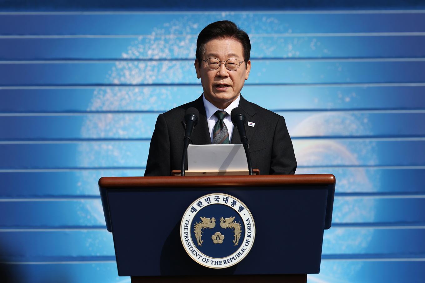 Sydkoreas president Lee Jae Myung bad på torsdagen om ursäkt för att adoptioner skötts dåligt. Arkivbild. Foto: Kim Hong-Ji/AP