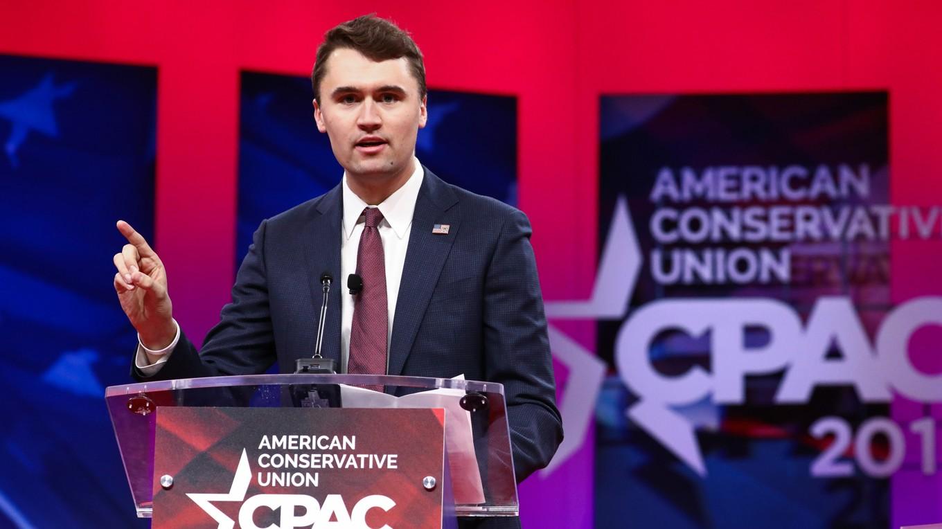 Charlie Kirk håller ett tal under en CPAC-konferens den 28 februari 2019 i National Harbour i Maryland. Foto: Samira Bouaou