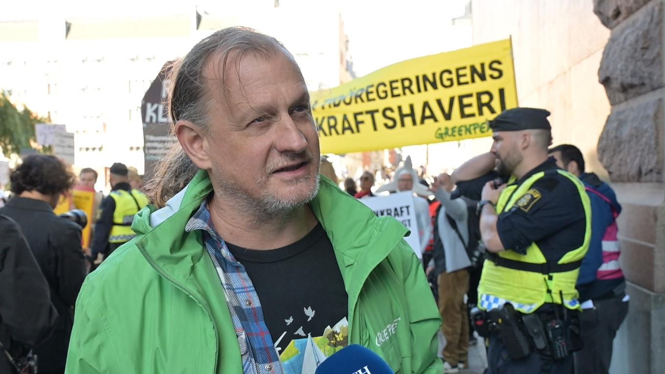 Carl Schlyter, talesperson för Greenpeace Sverige. Foto: Roger Sahlström.