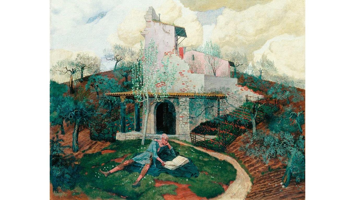 Målning av Karl Walser (1877–1943), författarens bror. Foto: Public Domain