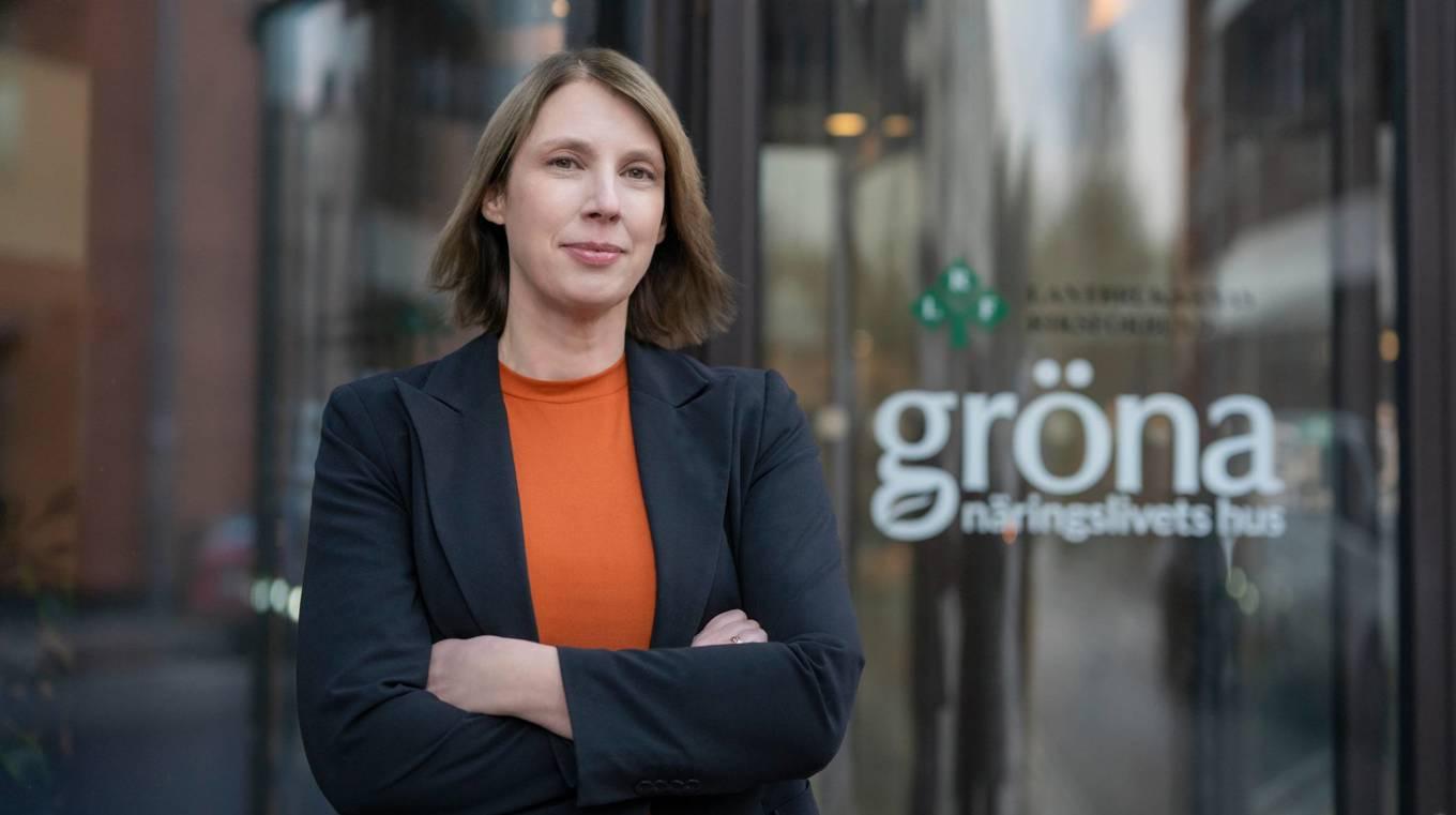 Marie Törnquist, näringspolitisk analytiker på LRF, ser positivt på den ökade satsningen på svensk export. Foto: LRF