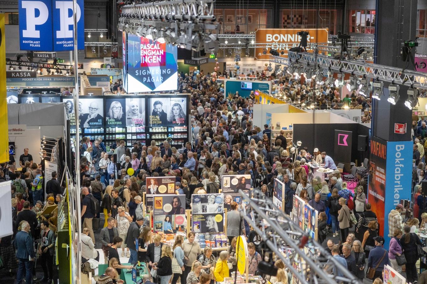 I år har Svenska Epoch Times två montrar på plats på Bokmässan i Göteborg. Kom och samtala med publisher Vasilios Zoupounidis och flera av tidningens skribenter. Bild från Bokmässan 2024. Bild: Niklas Maupoix