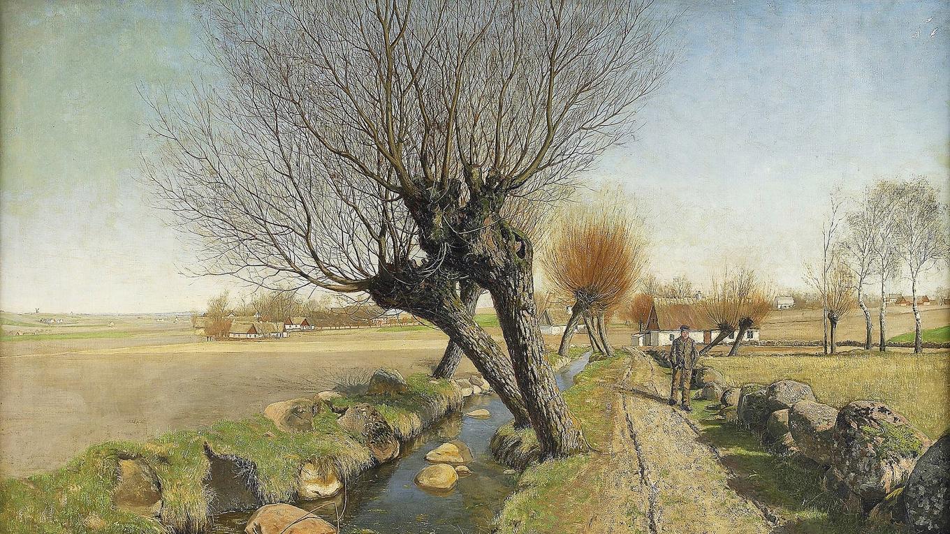 ”Landskapsvy från Skåne”, målning av Peter Adolf Persson (1862–1914). Foto: Public Domain