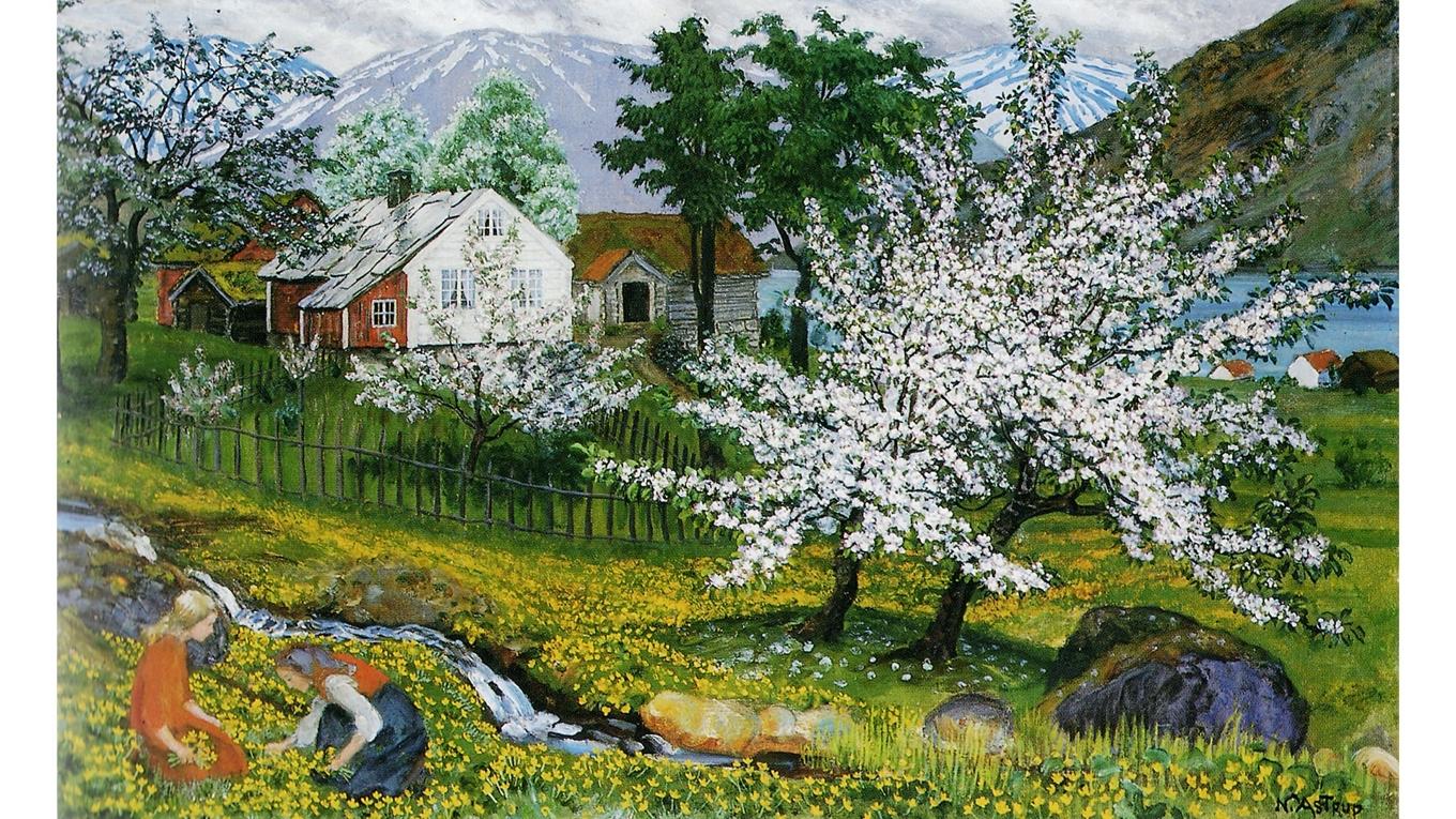 Ensamheten hos Hamsun är ett rop efter gemenskap. Målning av Nikolai Astrup (1880–1928). Foto: Public Domain