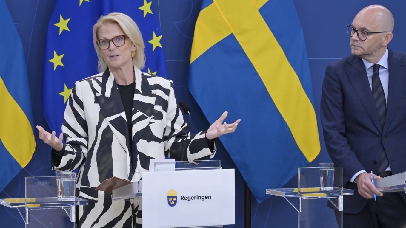 Regeringen presenterar ett näringslivspaket på sju miljarder kronor i höstbudgeten, med regelförenklingar, skattesänkningar och sänkt arbetsgivaravgift för unga. Foto: Roger Sahlström.