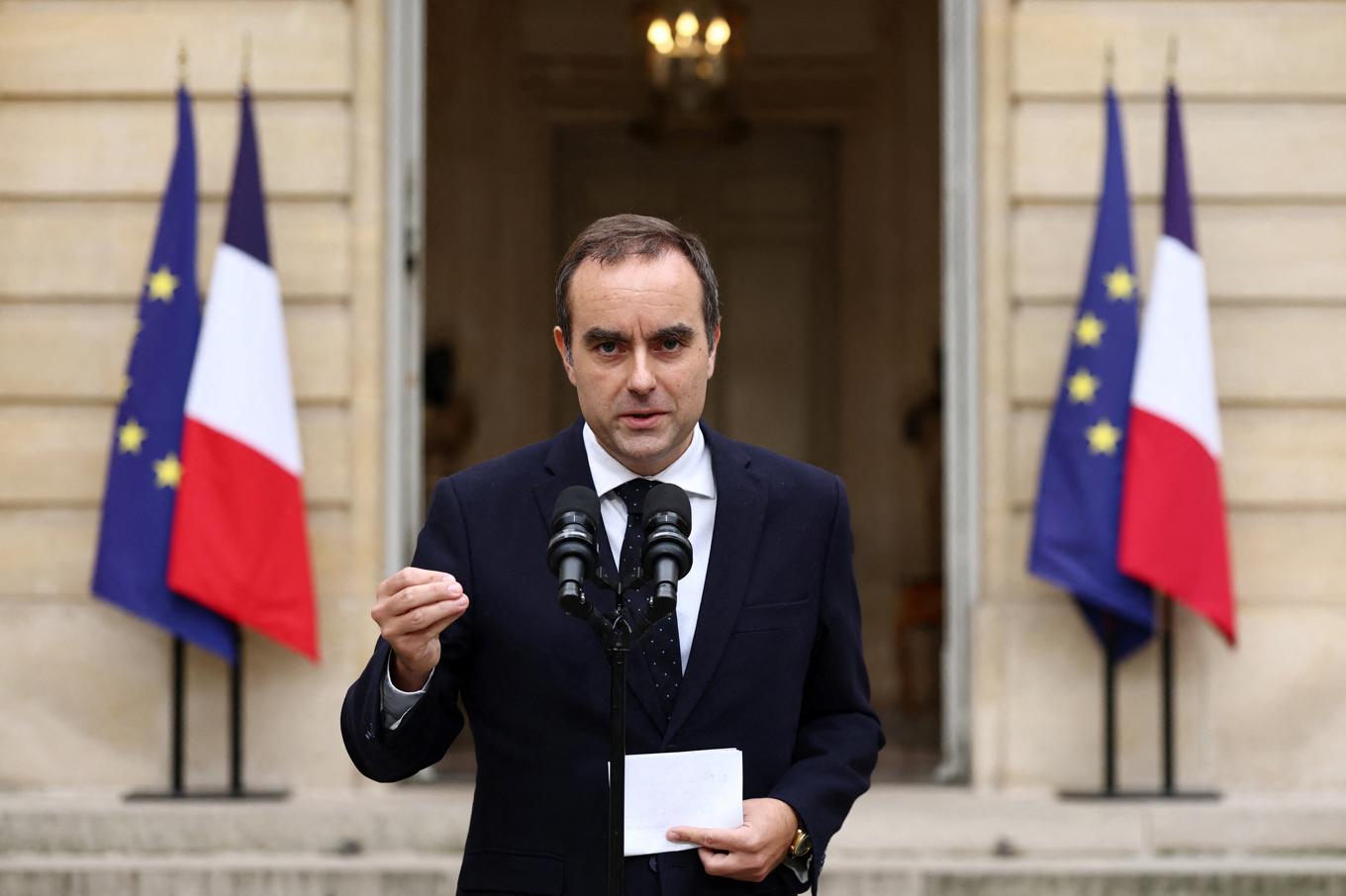 Sébastien Lecornu på måndagen. Foto: Stephane Mahe, pool via AP/TT