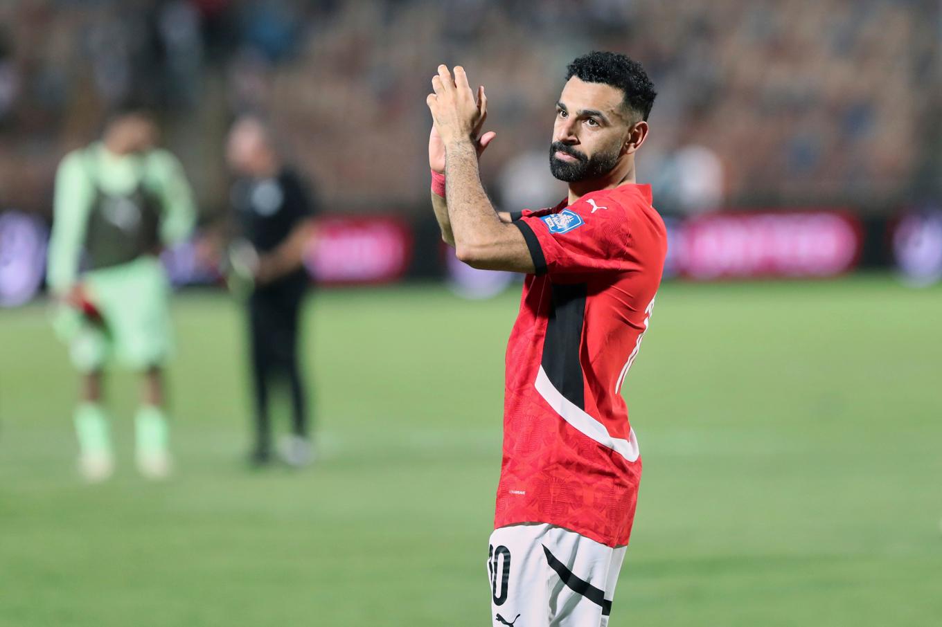 Mohamed Salah gjorde två mål när Egypten blev klart för VM. Arkivbild. Foto: Khalid Elfiqi/AP/TT