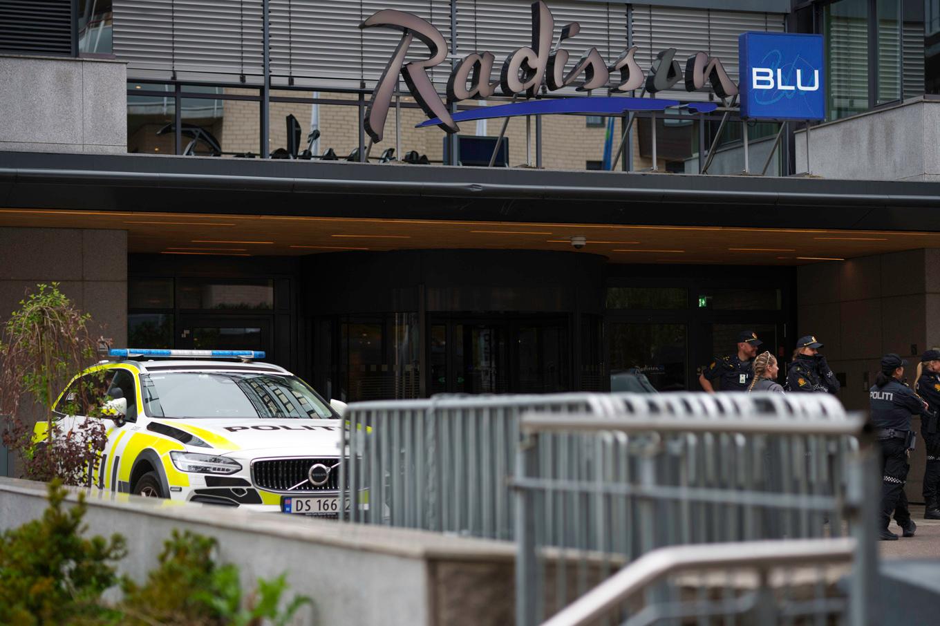 Det israeliska fotbollslandslagets spelarhotell i Oslo. Foto: Cornelius Poppe/NTB/TT