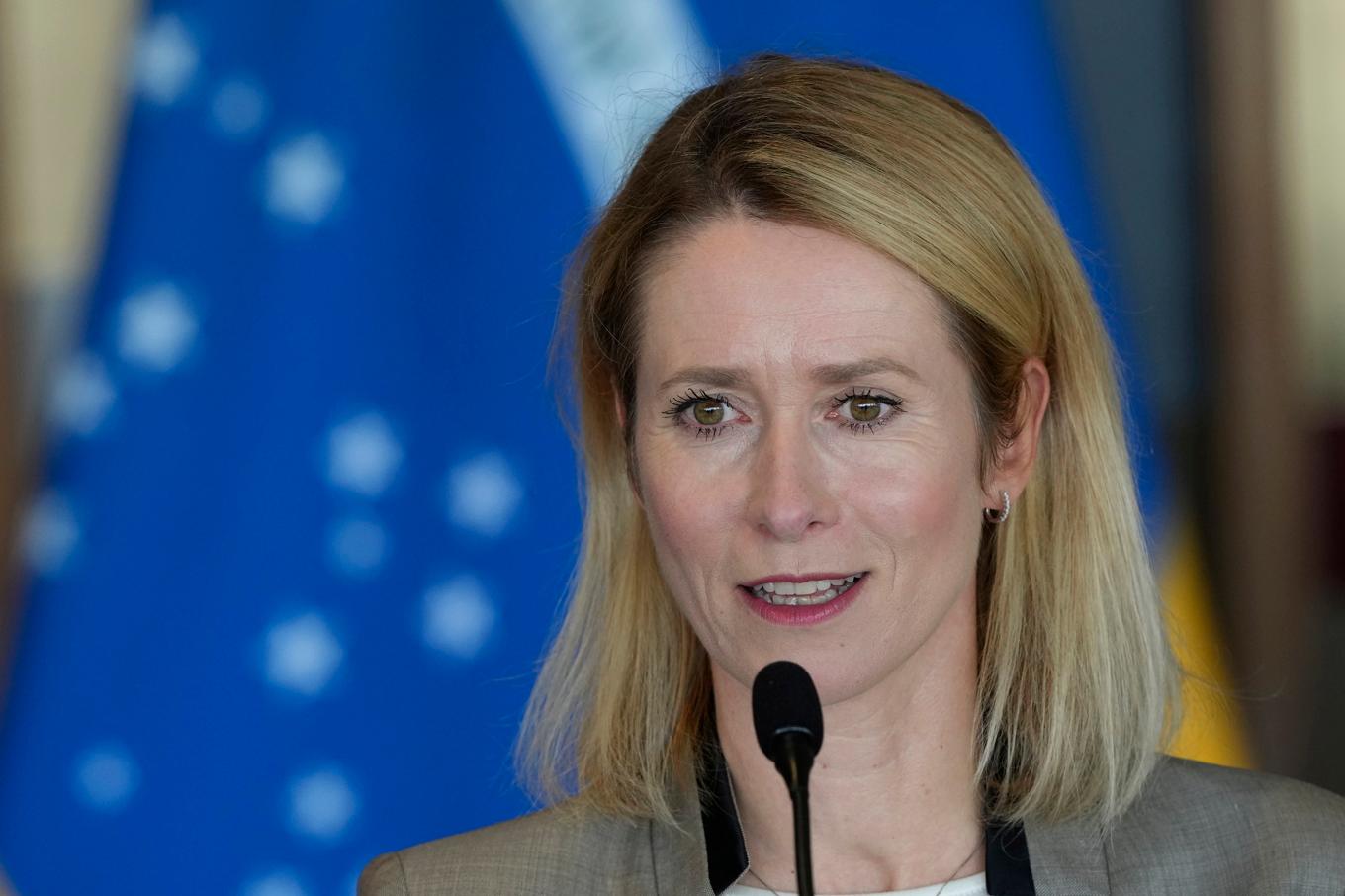 EU:s utrikeschef Kaja Kallas besöker Kiev under måndagen. Arkivbild. Foto: Eraldo Peres/AP/TT