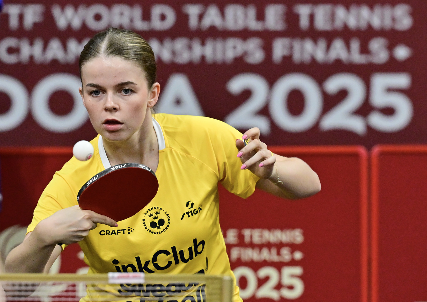 Filippa Bergand avgjorde när Sveriges damer besegrade Spanien i åttondelsfinal. Foto: Jonas Ekströmer/TT