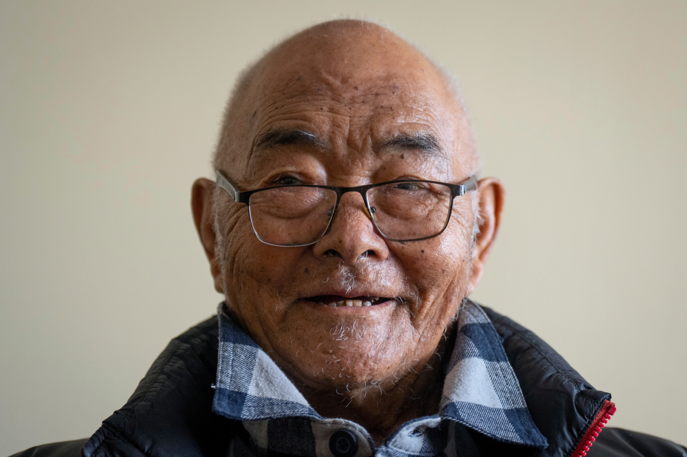 Kanchha Sherpa, då 91, på en bild tagen i Katmandu i fjol. Foto: Niranjan Shrestha/AP/TT