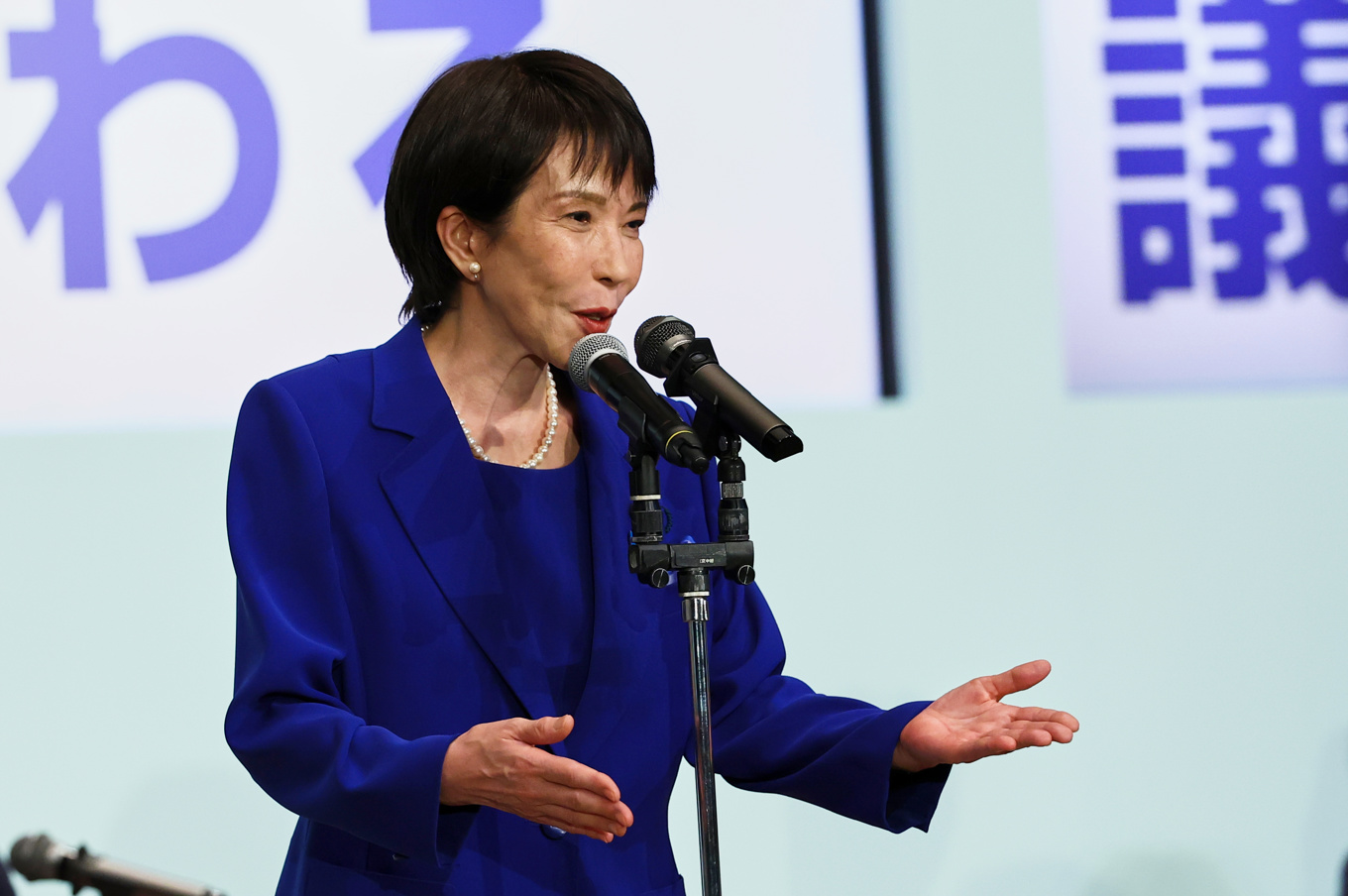Sanae Takaichi som inspirerats av Margaret Thatcher kan bli Japans nästa premiärminister. Foto: Kim Kyung-Hoon/AP/TT