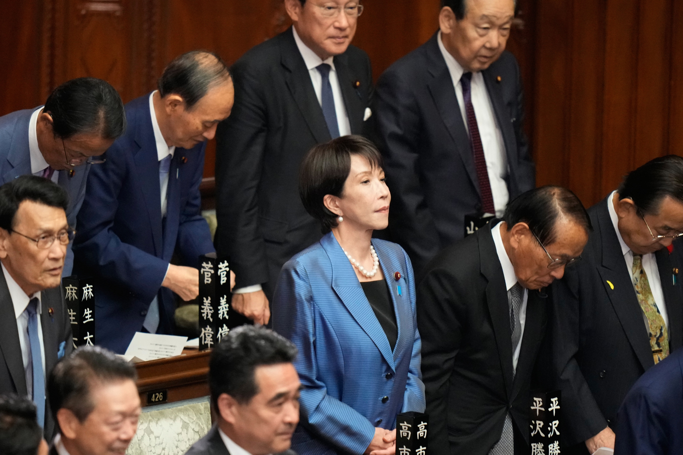 Japans nya premiärminsiter Sanae Takaichi i underhuset på tisdagen. Foto: Eugene Hoshiko/AP/TT