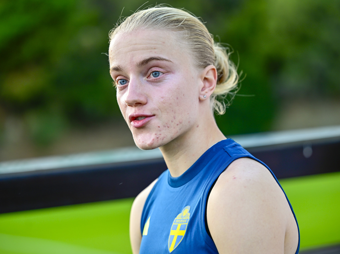 Anna Sandberg i samband med en av veckans träningar i Marbella, inför fredagens Nations League-semifinal mot Spanien i Málaga. Foto: Jonas Ekströmer/TT