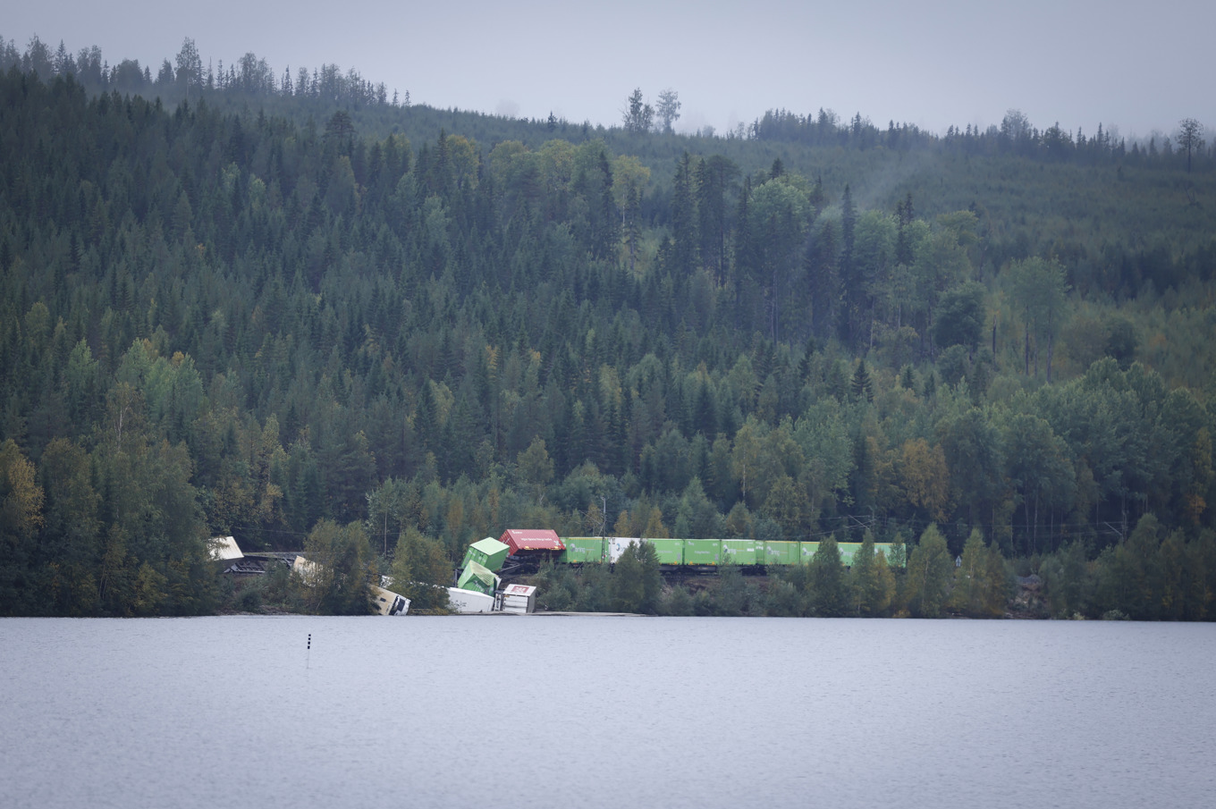 Urspårningen på Stambanan vid Stugusjön i Örnsköldsviks kommun stoppade trafiken helt i flera veckor. Foto: Caisa Rasmussen/TT
