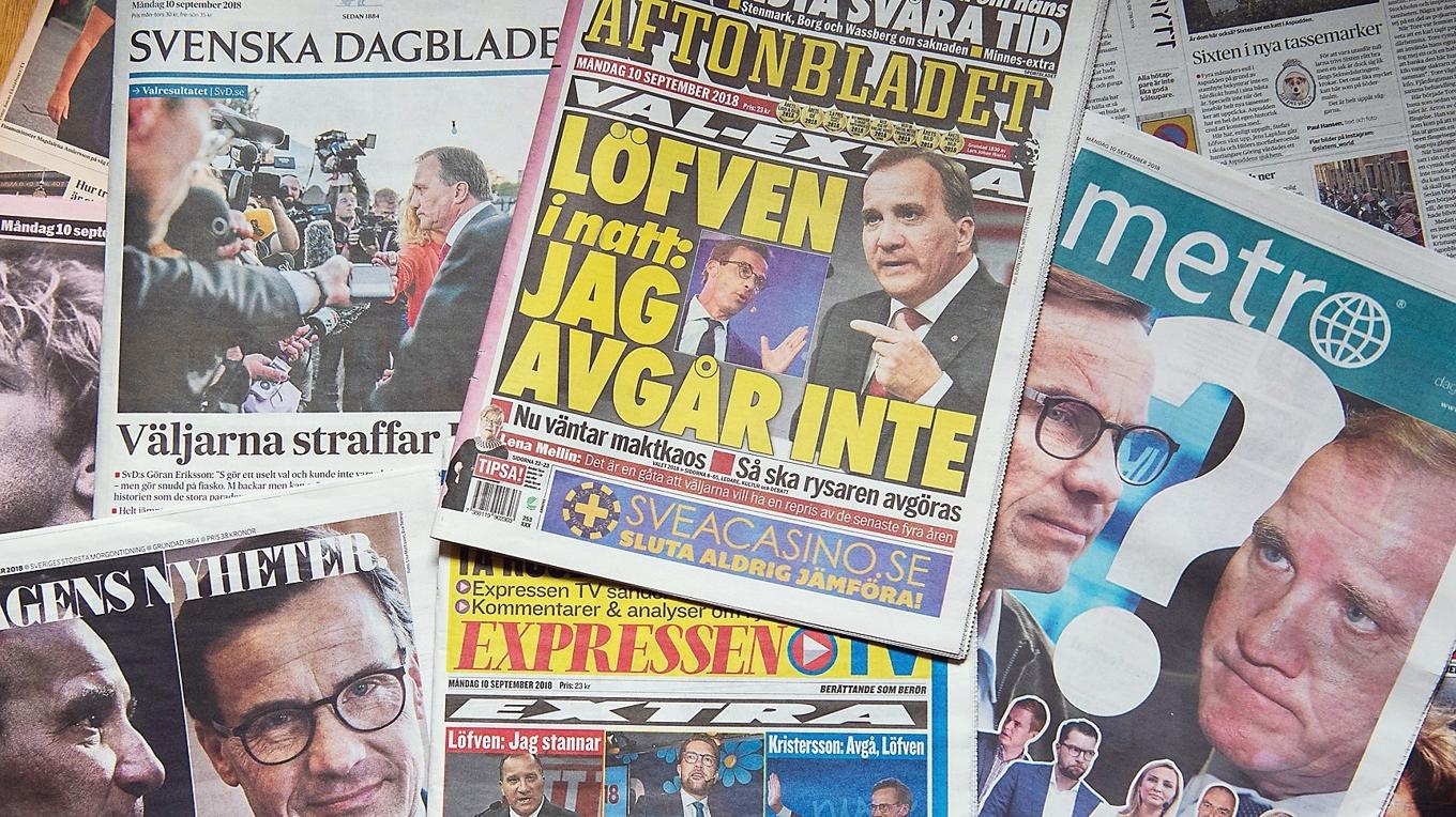 Medialogiken innebär också att nyhetsjournalistiken drivs av att dramatisera, förenkla och förstora konflikter, skriver Lotta Gröning. Foto: Jonathan Näckstrand/AFP via Getty Images via Getty Images