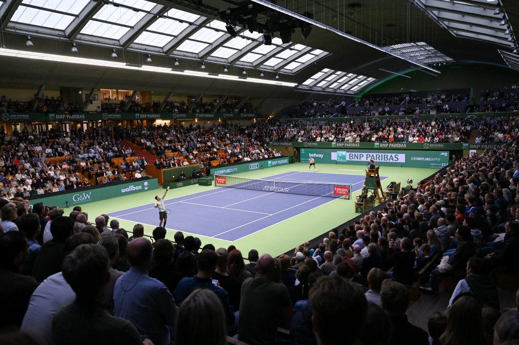 Kungliga tennishallen i Stockholm under Nordic Open 2023. Foto: Jonathan Näckstrand/AFP via Getty Images)