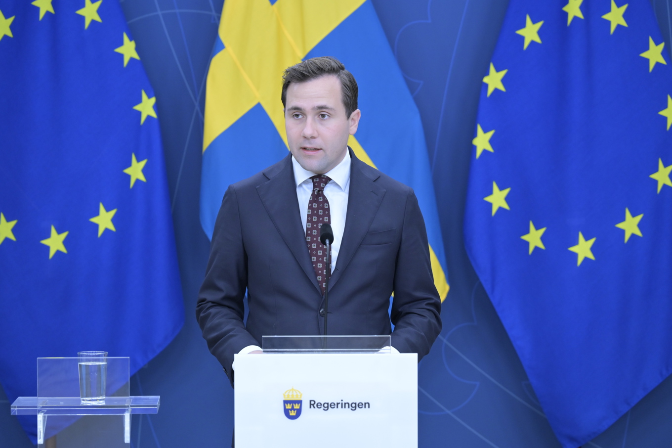 Benjamin Dousa (M), bistånds- och utrikeshandelsminister. Foto: Roger Sahlström.