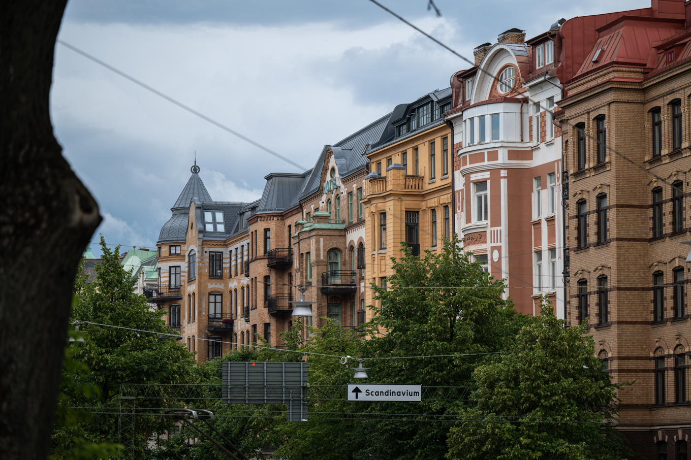 Husfasader på Berzeliigatan upp mot Södra vägen i Göteborg. Arkivbild. Foto: Hanna Brunlöf/TT