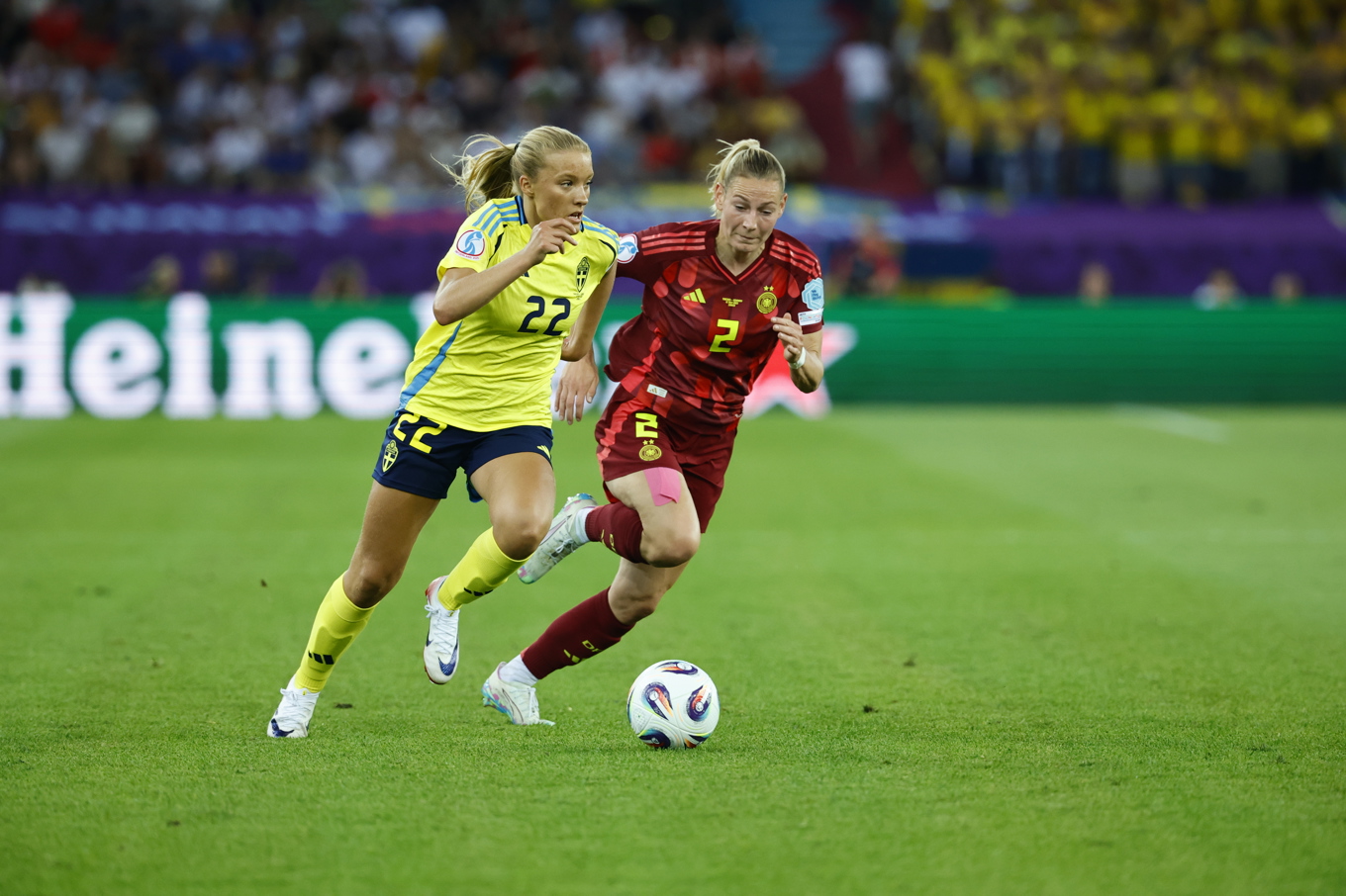 Får Smilla Holmberg spela EM på hemmaplan om fyra år? Arkivbild. Foto: Adam Ihse/TT