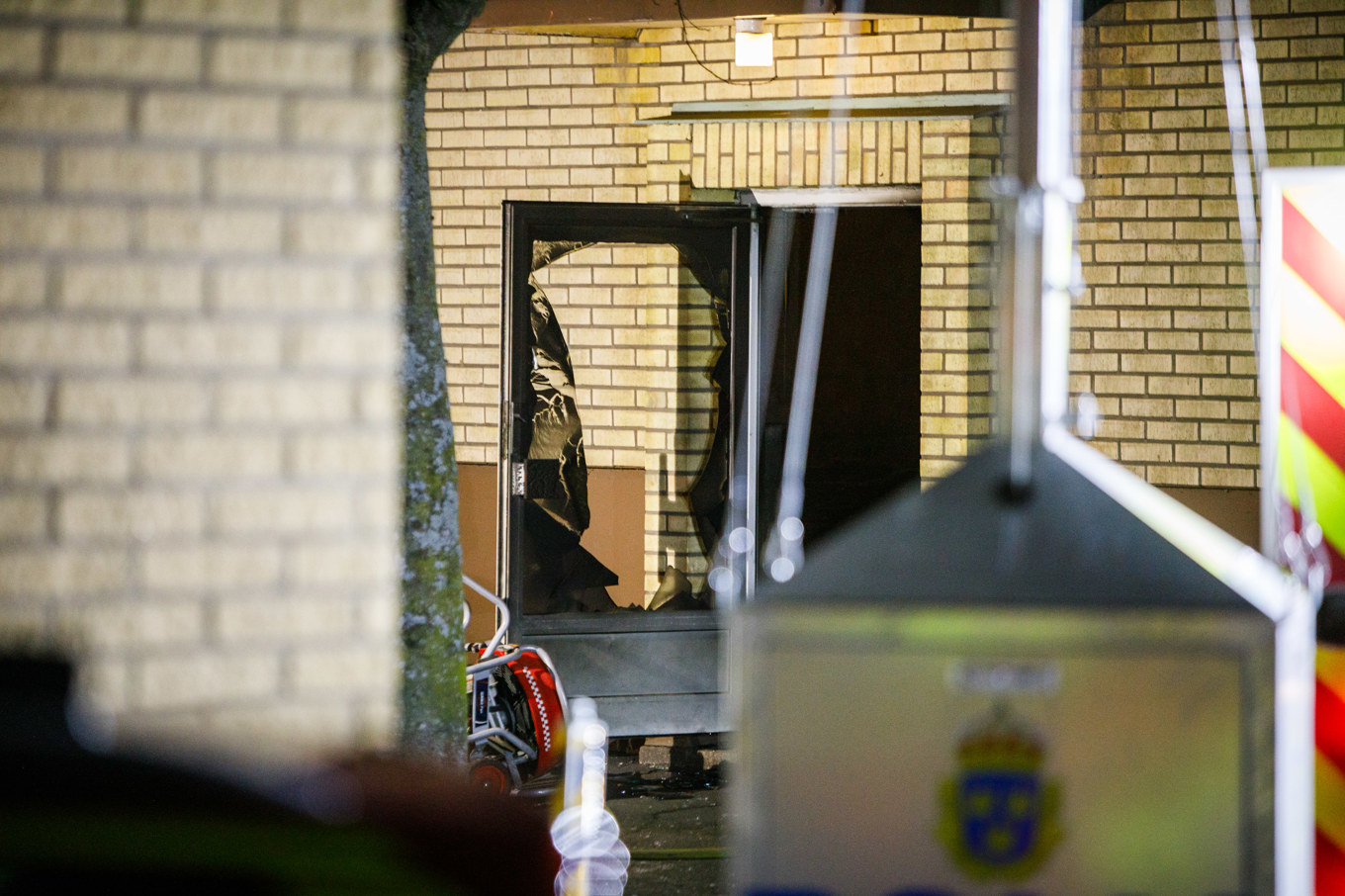 En explosion inträffade vid en port i Jönköping. Foto: Mattias Landström/TT